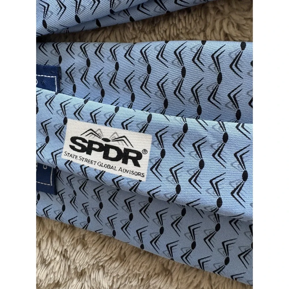Vineyard Vines Custom SPIDER PRINT Blue Black Handmade 100% Silk Tie